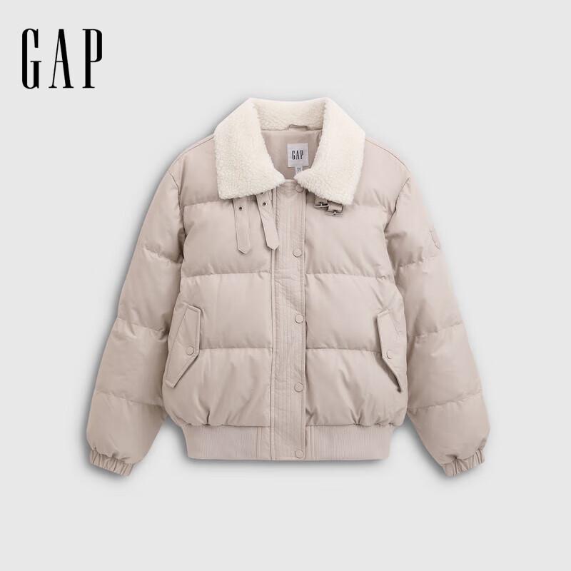 

Gap Women s Faux Shearling & PU Leather Down Jacket XL