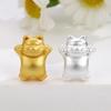 999 Sterling Silver Kitten Beads - DIY Cartoon Cat Rope Jewelry Accessories