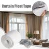 6m White Pleat Tape for Curtains with 15 four claw hook Drape Making Accessories for Living Room Home Bedroom Enhancement