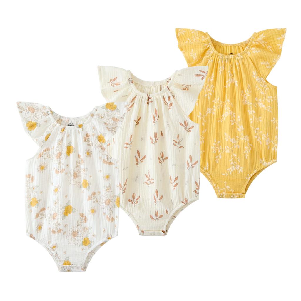 KIDDIEZOOM 3 Buc Body-uri Fashion pentru Bebelușe 100% Bumbac Moale Haine pentru Nou-născuți