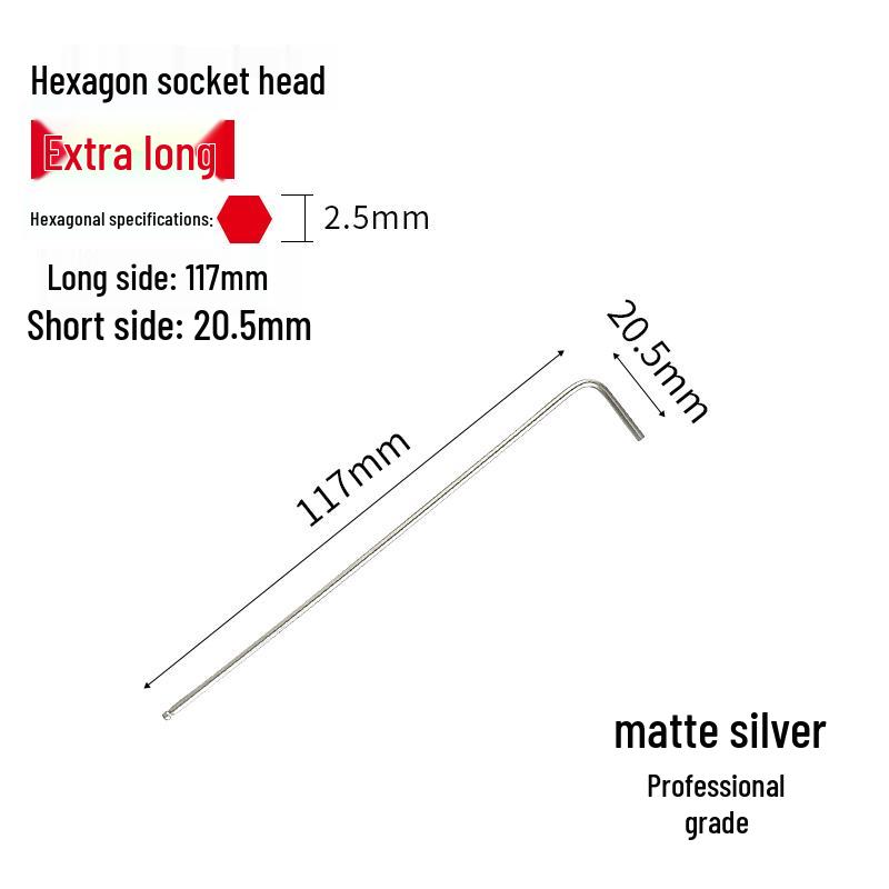 S2 Extended Ball Head Hex Key Wrench, High Strength Hardened 5mm/4mm Hexagonal Tool