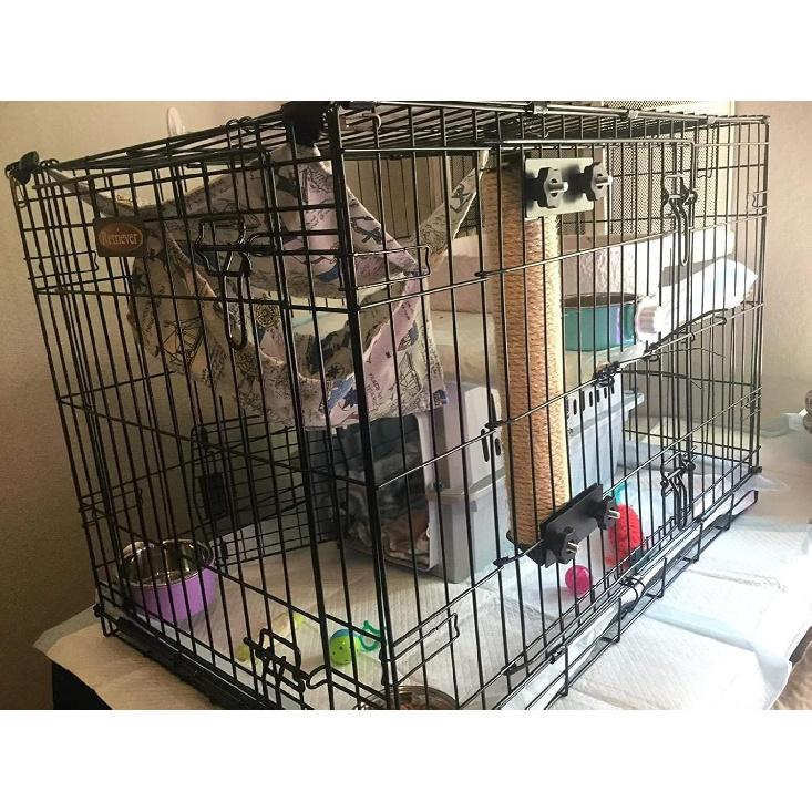 Cat Scratching Post Cage Mounted Cat Scratcher Space-Saving Sisal Scratch Post for Cat Grinding Claws Scratching and Climbing