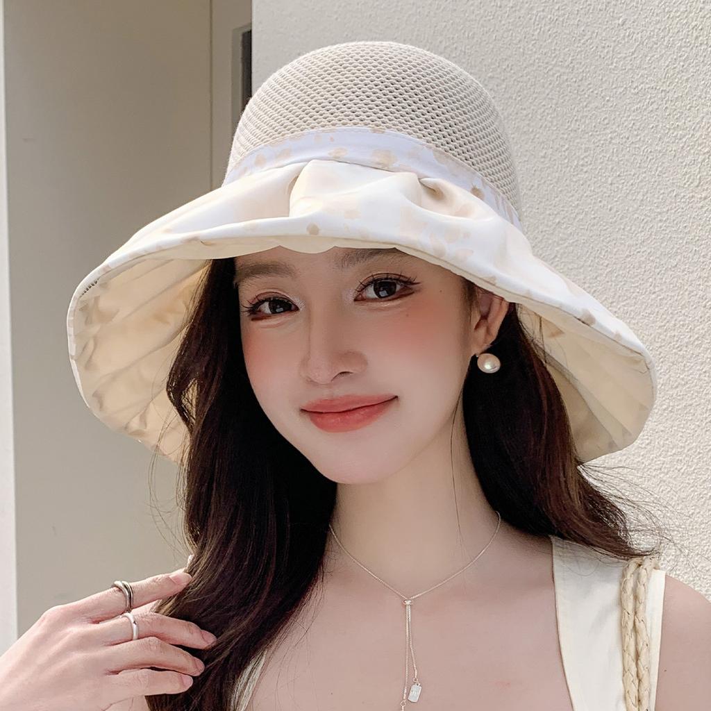 Neuer Bucket Hat Damen Sommer Sonnenschutz Sonnenhut floraler Sonnenhut faltbarer Strandhut
