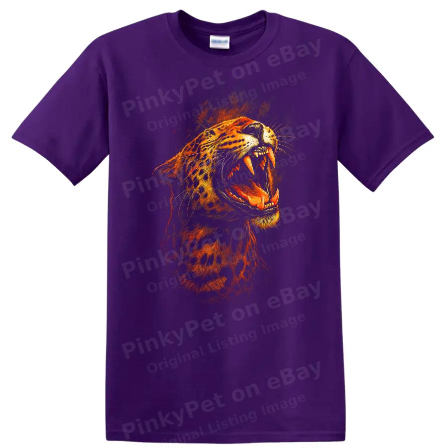 Tiger Roaring T Shirt Wild Animal Graphic Dark Urban Streetwear Tee