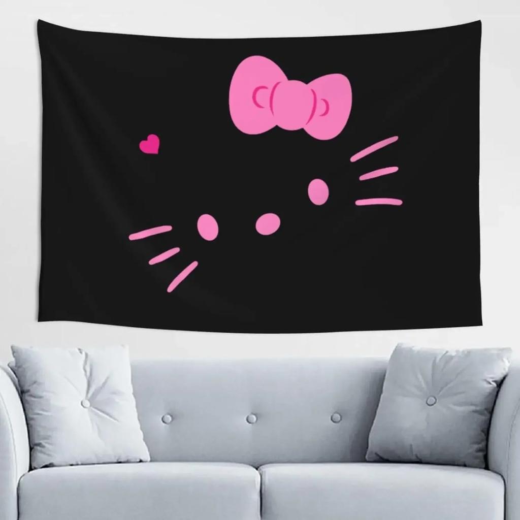 Hello Kitty Kawaii Tapestry Aesthetic Kid Bedroom Birthday Gift Decor