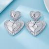European & American Fresh Style Heart Lace Earrings - High-End Fashion, Light Luxury, Versatile Pair