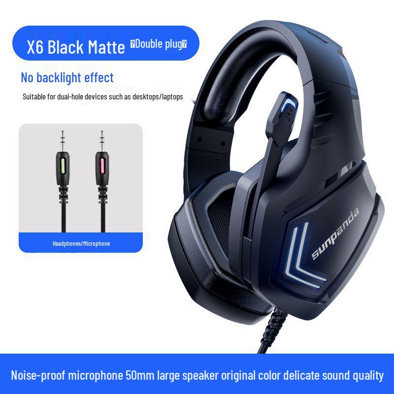 Gaming USB Headphones: Noise-Cancelling with Cool Lighting Effects for PC & Laptop