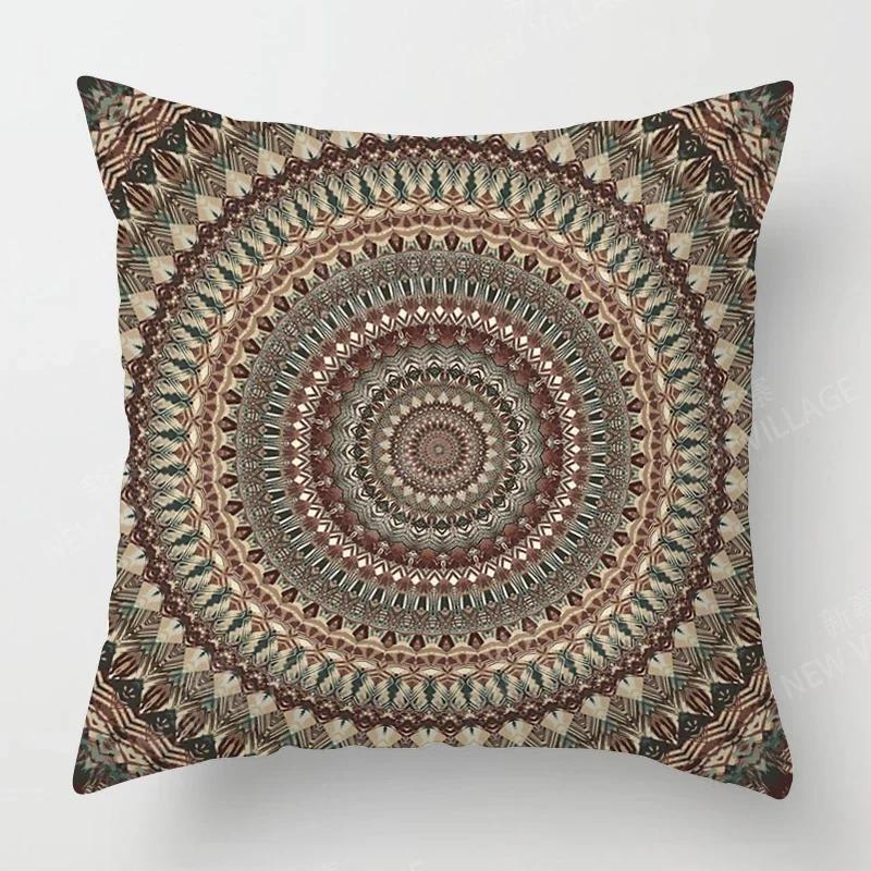 Fall Home Decor Autumn Living Room Throw Pillow Cover Sofa Boho Cushion Cover Mandala 45x45cm 45*45 50x50 60x60cm 40*40 40x40cm