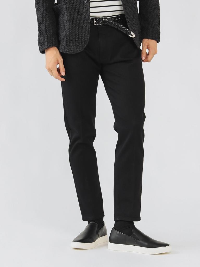 Beams Heart Stretch Tailored Denim Size M Men's 5-Pocket Jeans, Black,