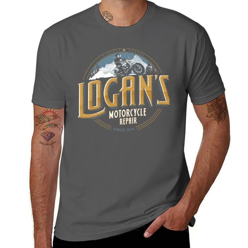 Logan's Motorcycle Repair T-Shirt T Shirts for Man Cotton Soft Cotton T Shirts Man 100% T-Shirt