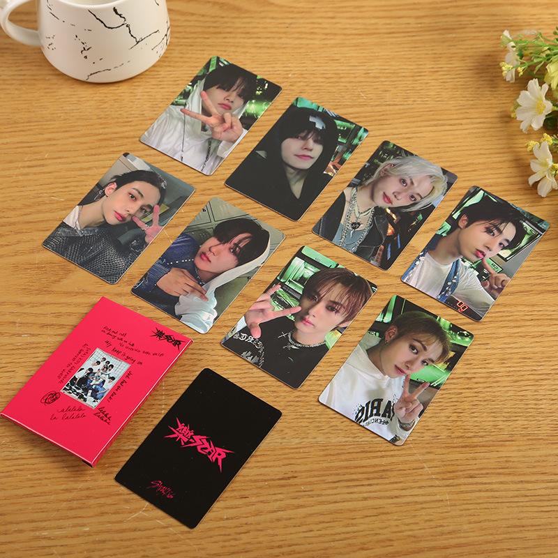 Skzoo Stray Kids Rock Star Album Same Style Photocards Hyunjin Han Idol Collectible Lomo Cards Fan Merch For Fans Collection Kid Friendly Entertaining