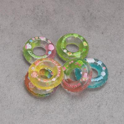 4Pcs Children's Play Scene Decoration Resin Dollhouse Miniature Simulation Swimming Ring Model Toy Dress Up Dolls Accessories