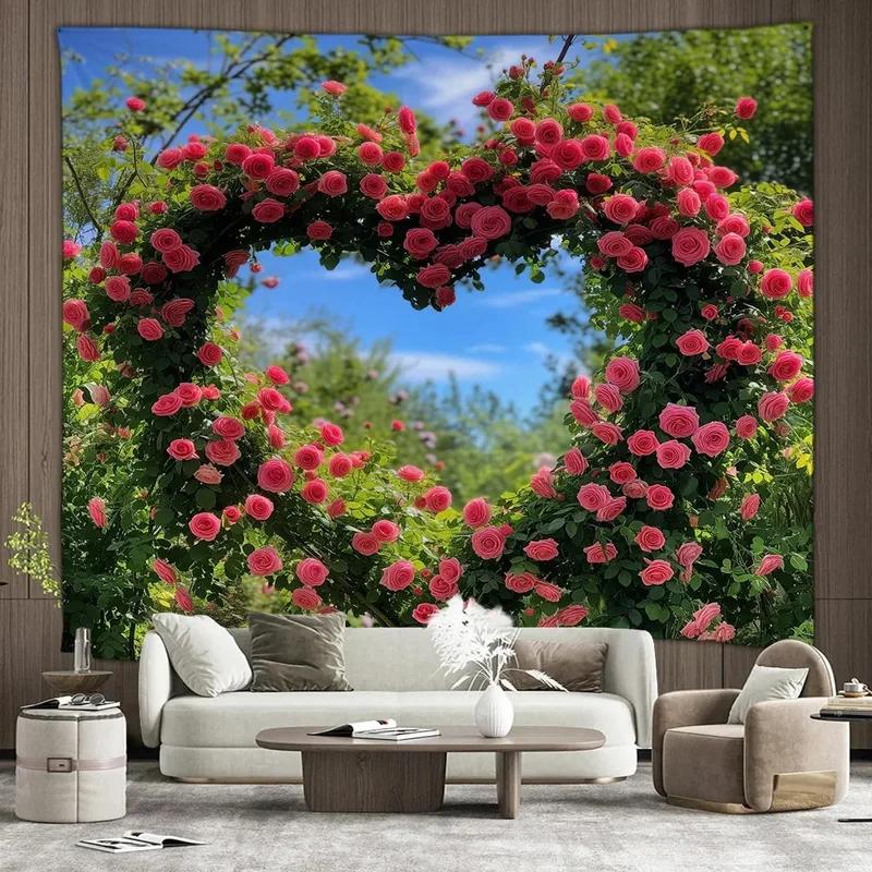 

Красивый открытый садовый гобелен для офиса, гостиной, украшения, домашний настенный гобелен 200x150cm