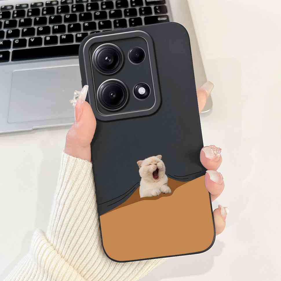 Simple Silicone Case For Redmi Note14s 4G Capa Lovely Panda Rabbit Shockproof Back Cover For Xiaomi Redmi Note 14S Phone Shell