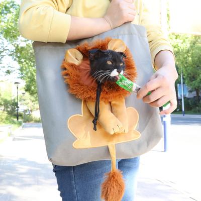 Taşınabilir Taşıma Çantaları Yumuşak Evcil Hayvan Taşıyıcıları Kedi Köpek Nefes Alabilen Çanta Aslan Tasarımlı Dışarı Çıkma Seyahat Evcil Hayvan El Çantası Fermuarlı Kedi Taşıyıcıları