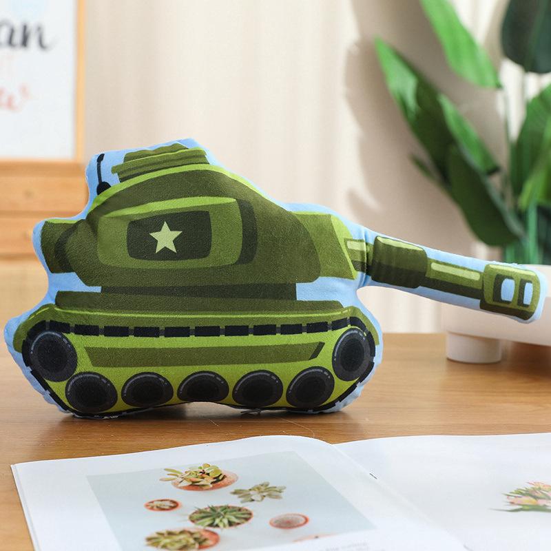 Cartoon Police Car Fire Truck Throw Pillow Plush Toy Doll Excavator Train Doll Home Pillow Doll