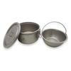 2000ml Titanium Rice Cooker Pot with Locking Lid 67 fl oz Grade 1 No Coating PFAS-Free Inner Pot with Measurement Marks Ultrali