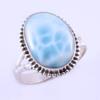 Natural Republic Larimar Gemstone Handmade 925 Sterling Silver Ring S.9" v3B20