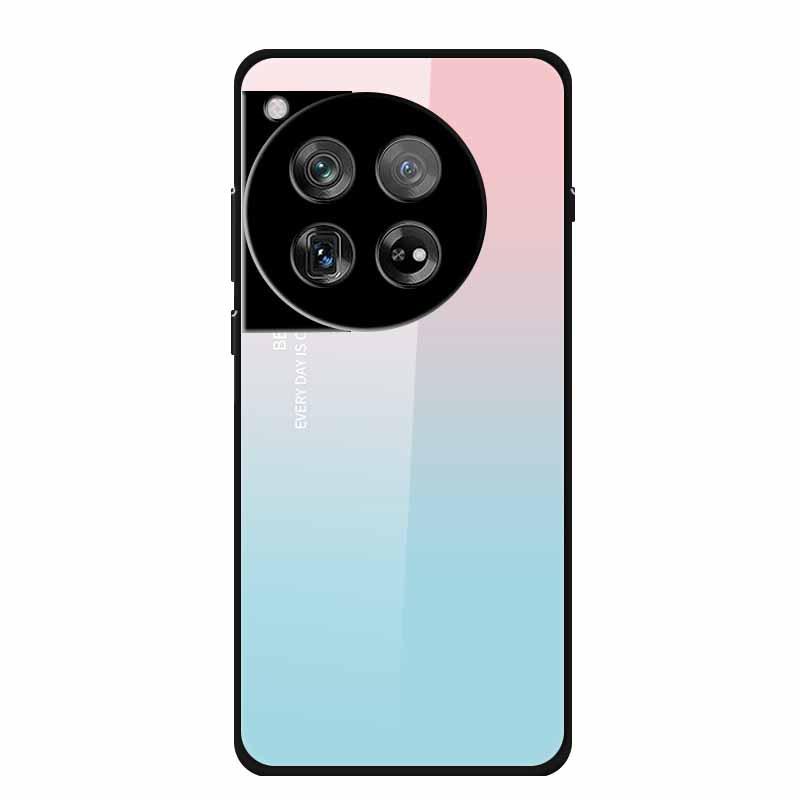 Personalized Seven-Colored Tempered Glass Phone Case for OnePlus 12 - Unisex