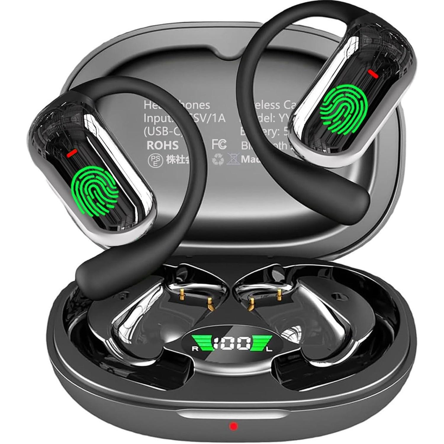 

Наушники для перевода с ИИ Наушники-переводчики в реальном времени Аудиофоны-переводчики Английский Испанский Открытые наушники для перевода Беспроводные наушники Идеально для Android iOS