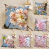 Beautiful Kaido Cherry Blossoms Pillow Case Linen Cushion Covers For Decorative Sofa Home Pillows Case Car Chair Pillows Cases