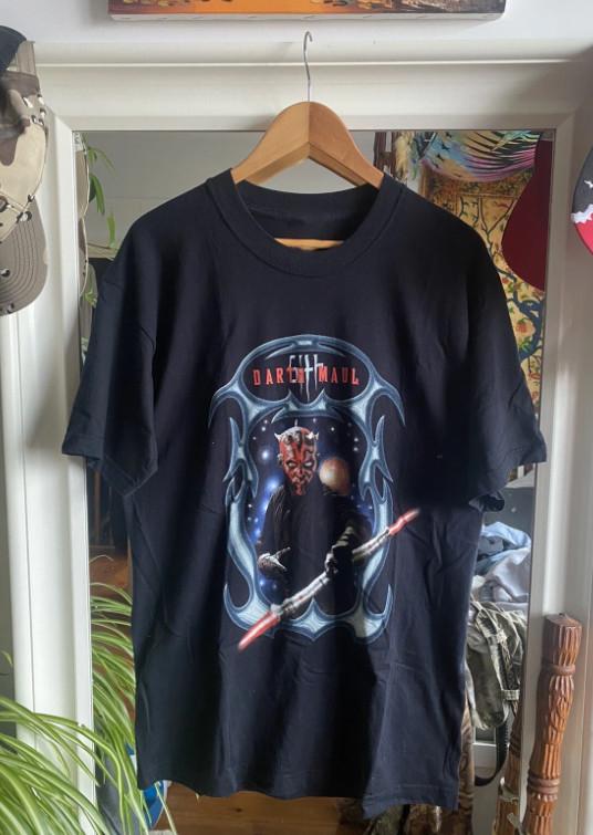 Vintage 90s Darth Maul Star Wars Episode 1 T Shirt Mens Large Movie Promo L