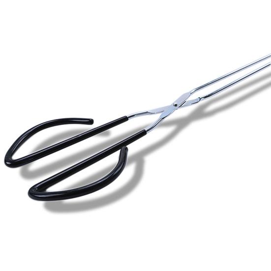 Mat saksetang i rustfritt stål Sklisikkert langt håndtak Anti-skald Multifunksjonell biff Brød Karbon Servering Grilling Klips Klemme Kjøkken BBQ rekvisita