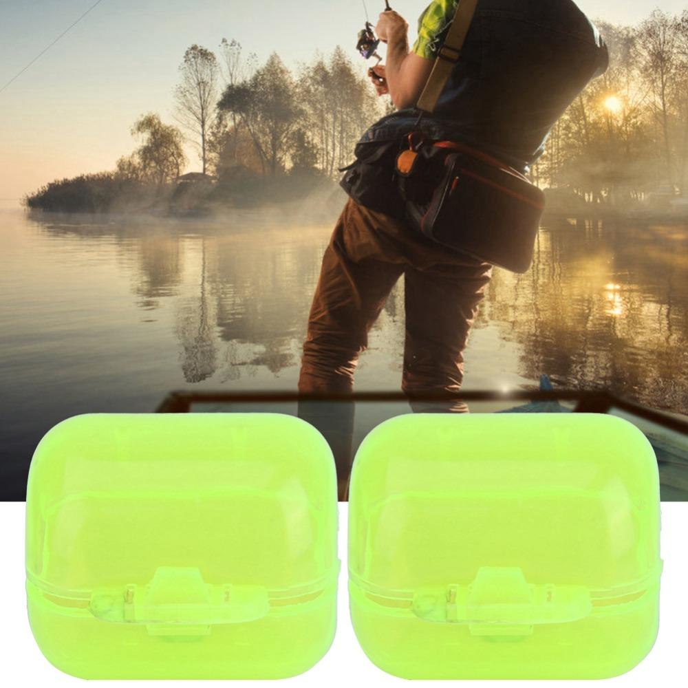 50 Pcs Plastic Squid Lure Hook Case Fluorescent Yellow Hook Cover Case Hook Bait Case  Hook Storage