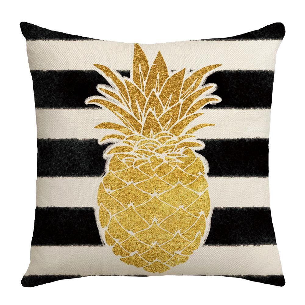 Pillow Summer Plant Pineapple Flamingo Print Car Cushion Bedside Cushion Linen Pillow Cover