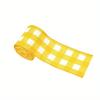 Festival Bee Delightful Yellow Checkered And Striped Burlap Ribbon For Festive Gift Wrapping And Arrangements Decorative