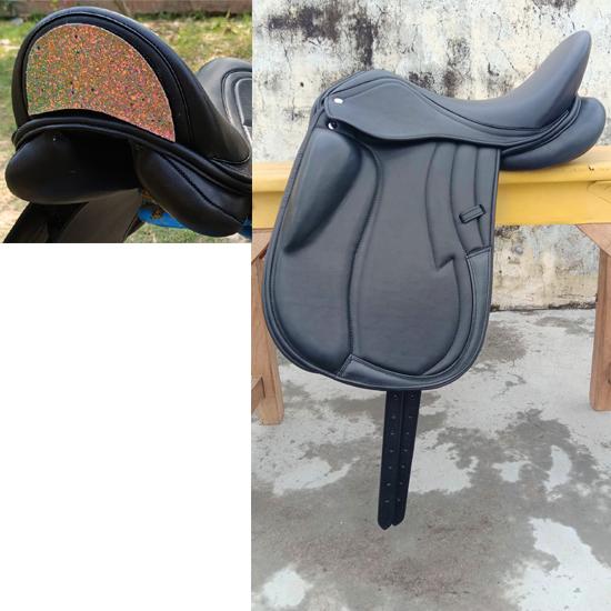 

Leather Dressage Monoflap Saddle with Changeable Gullets – Elegant Cantle Design 16 Inch чёрный
