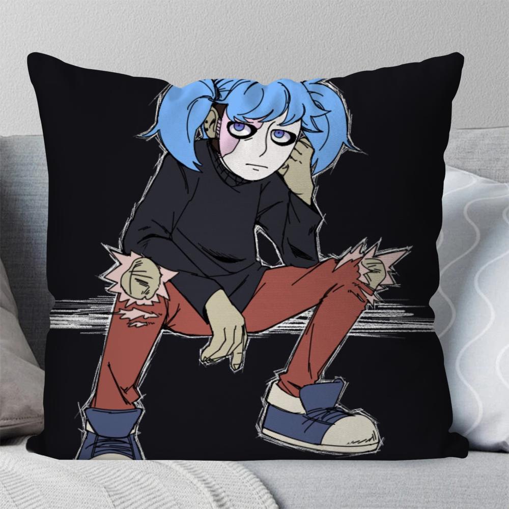 Game Sally Face Pillow Case Square Pillow Bedroom Sofa Leisure Comfort Cushion Car Living Room Home Decoration 40X40