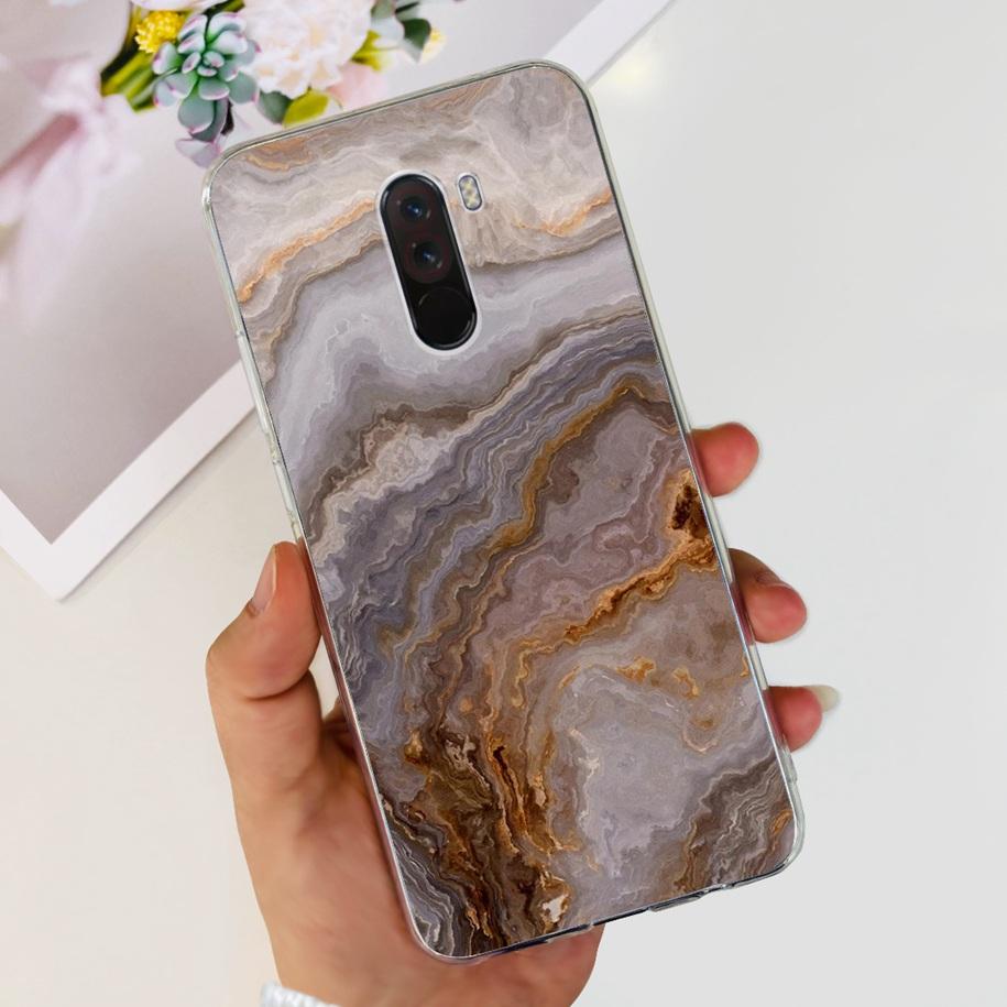Para Xiaomi Pocophone F1 Funda Poco F1 Moda Flor Cubierta Silicona Suave Delgada Funda de Teléfono Para xiaomi Pocophone F1 Global F 1 Funda