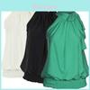 Elegant Women Sleeveless Lotus Chiffon Shirt Exuding Timeless Style For Office Wear