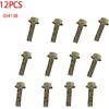 12PCS Exhaust Manifold Header Bolts Hardware Kit 03413B for Chevy GMC LS1 LS2 LT1 LS3 Anti-Corrosion Flanged Bolt Manifold Kit Replacement for