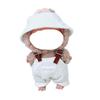 AXLUCE Plush Toy Clothes, Hat, Overalls, 16cm (White)