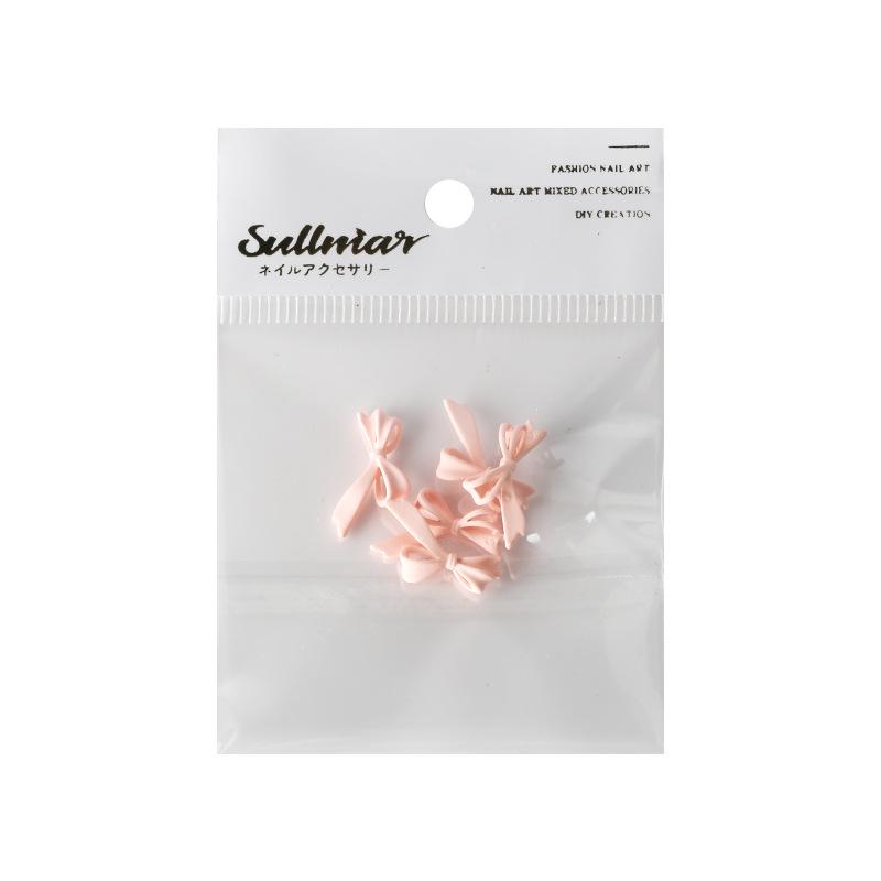 5 Pcs Bow Metal Silk Ribbon Spray Nail Art Charms - Cute French Bowknot Decorations