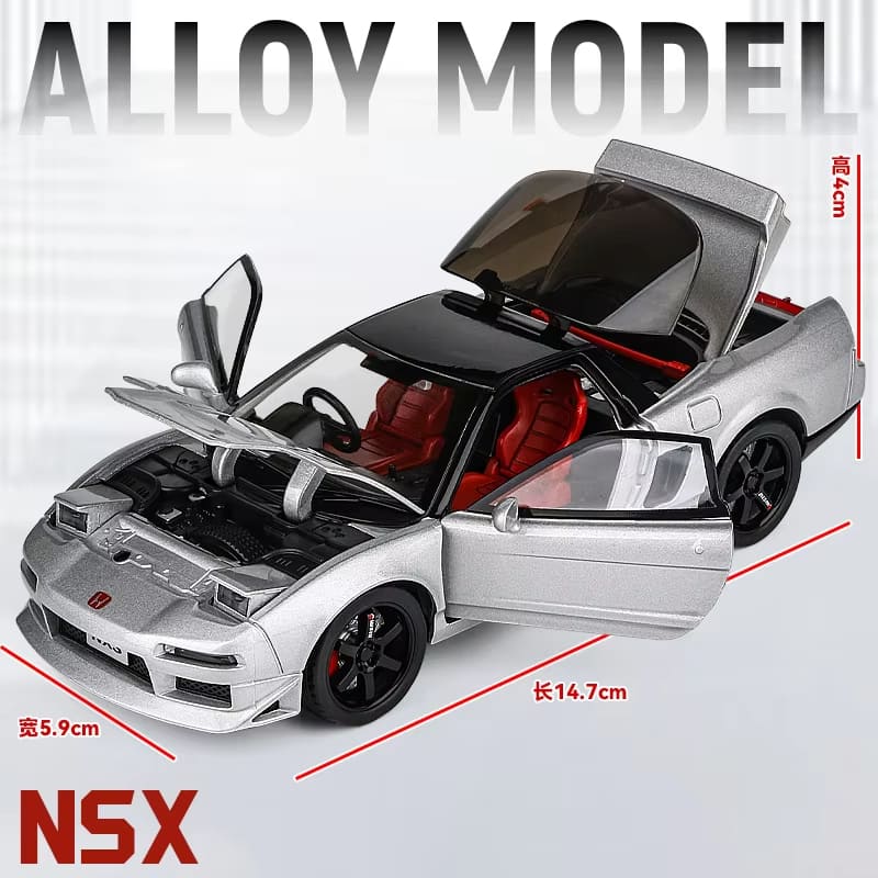 1:32 Honda NSX Slitinový sportovní vůz Model z tlakově litého kovu Autíčko Super Sportovní Model Simulace Zvuk a Světlo Natahování Dětská Hračka Dárek pro Chlapce