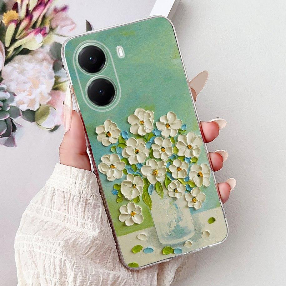For Xiaomi Poco X7 Pro 5G Case Fashion Flower Queen Pattern Soft Silicone Clear Phone Cover For Xiaomi Poco X7 PocoX7 Pro Fundas