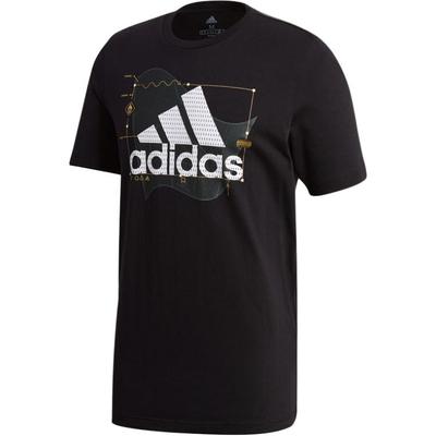 Sports Series Round Neck Comfortable Pullover Short Sleeve T-Shirt Men Tops Black GE4707