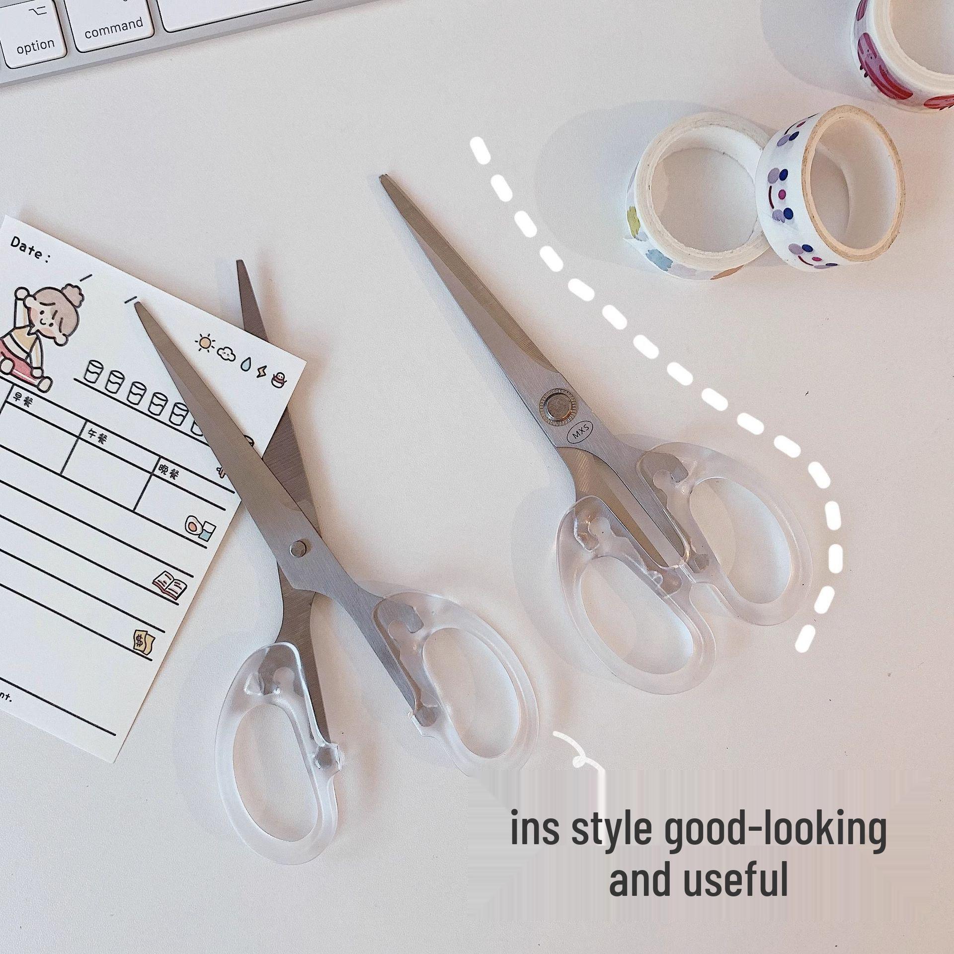 

Ножницы безопасные прозрачные в стиле Muji для офиса, студентов и DIY-проектов Small 1 pc (12cm)