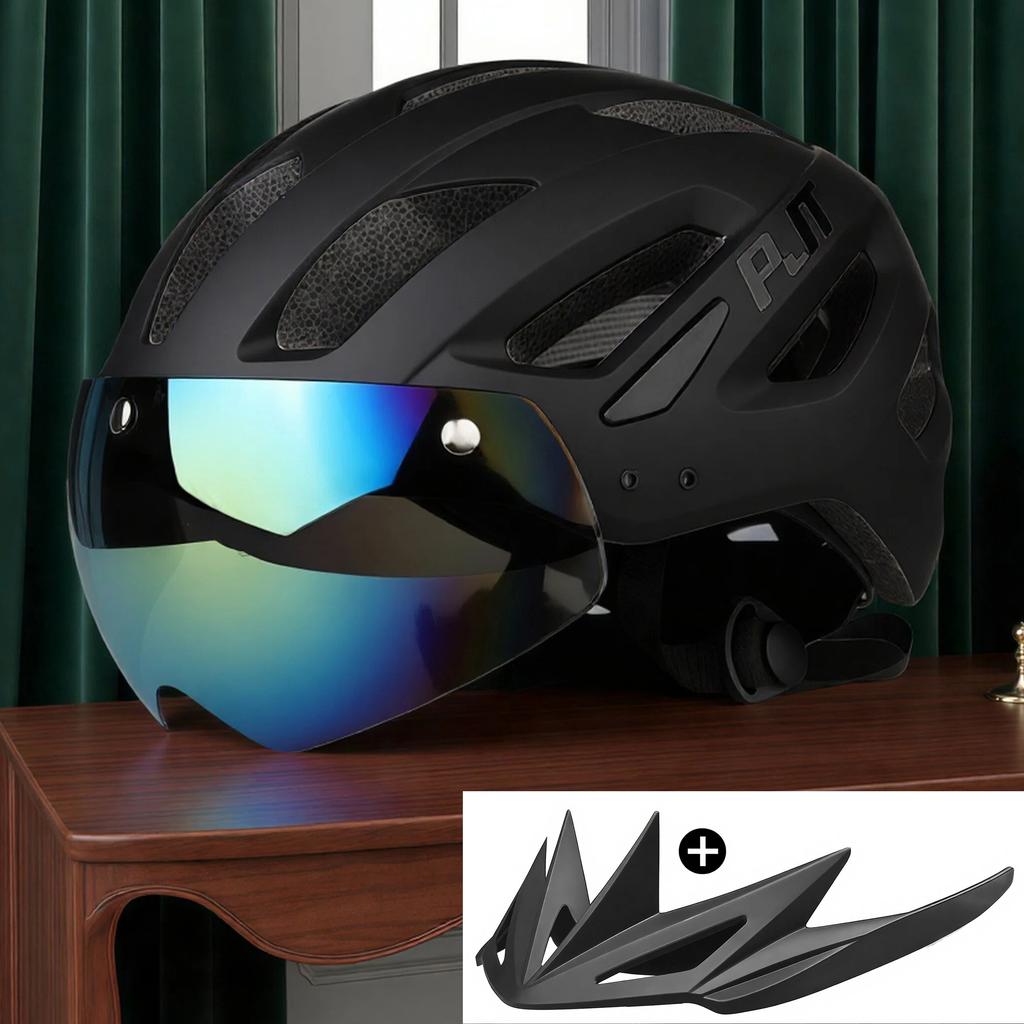 Pjt New Cycling Helmet Light Road Mtb Mountain Bike Bicycle Goggles / Sun Visor Helmet L For Men Women Sun Visor Bicycle Helmet