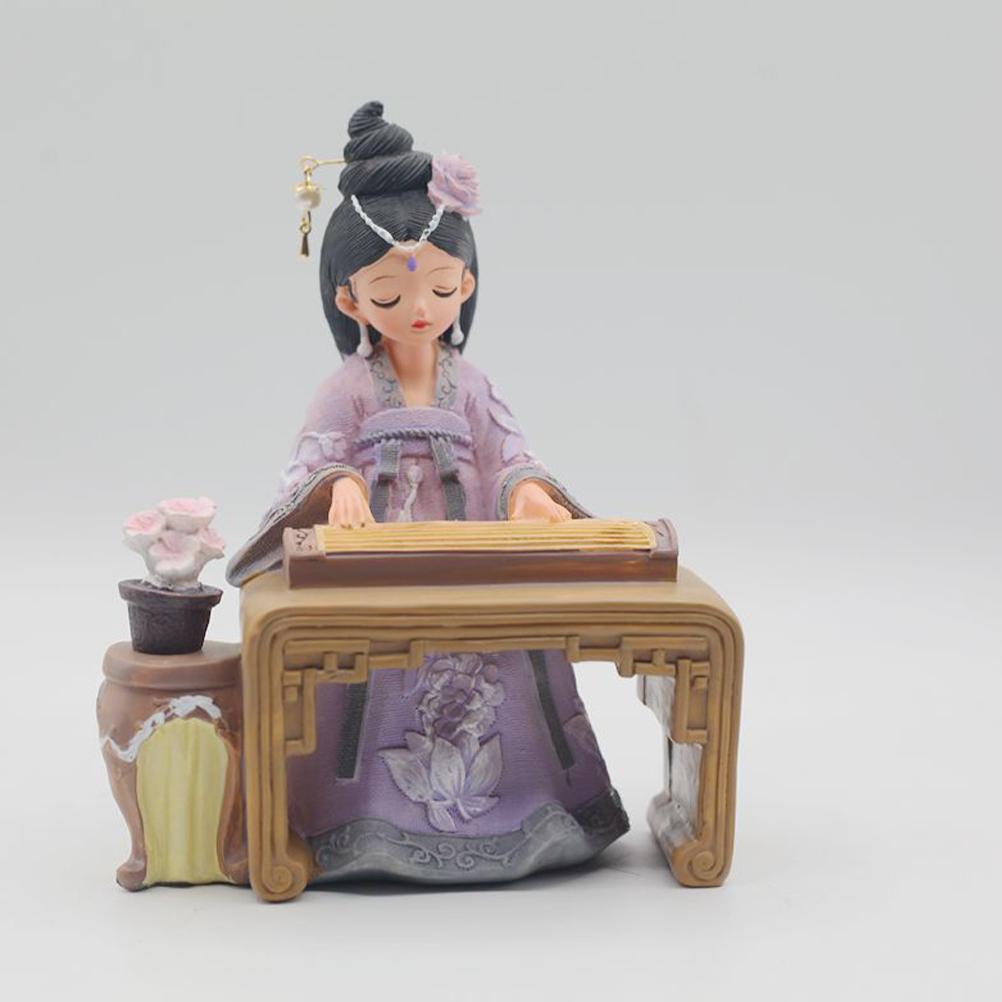 Girl's Hanfu Ornament Figurines Teen Gifts Statue Ancient Resin Chinese Style Adornment Decoration