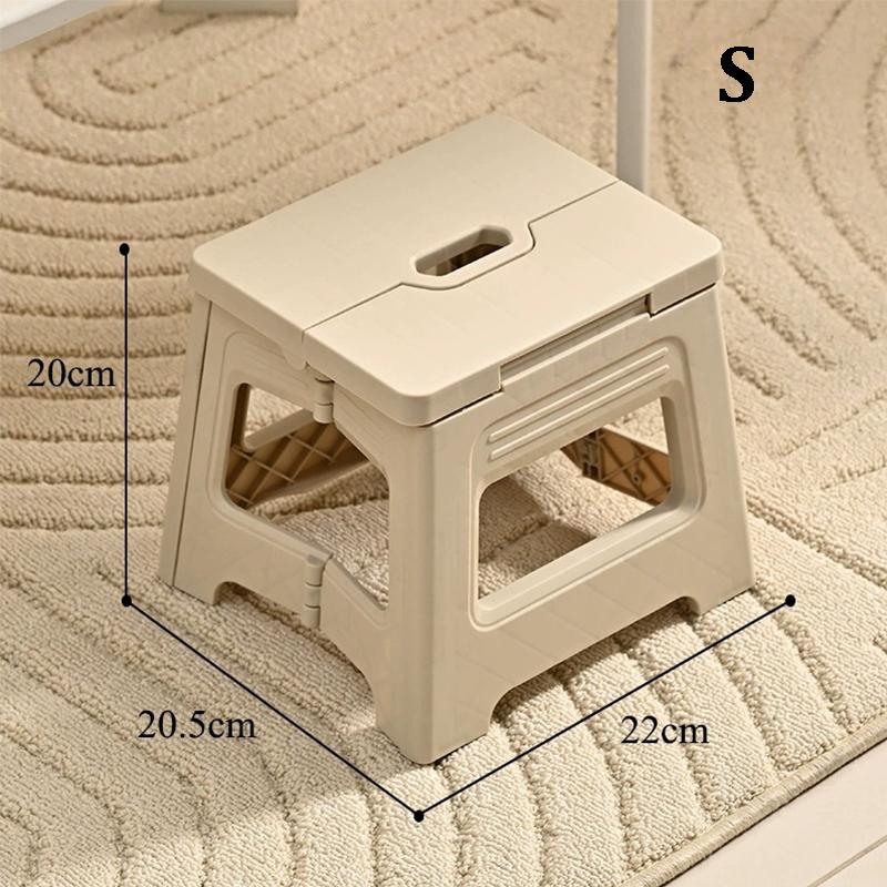 Folding Step Stool Lightweight Plastic Step Stool Foldable Step Stools Non Slip Folding Stools for Kitchen Bathroom Bedroom
