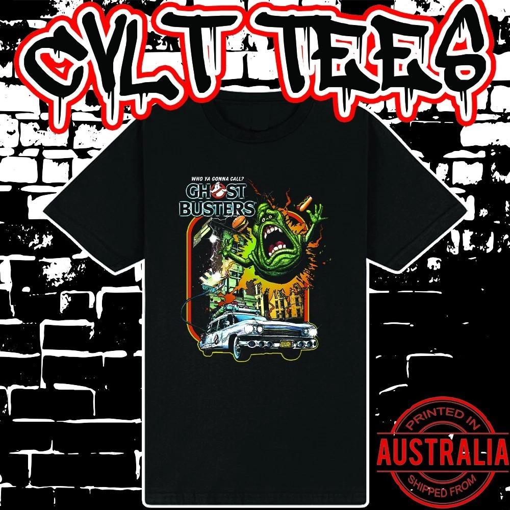 Men s and Women s T-shirts Ghostbusters Movie Shirt ~ Premium Black Gildan Cotton Tee M