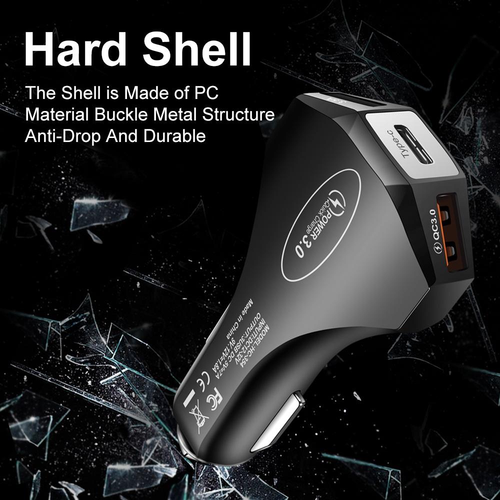 7A Car Charger USB Type C PD Fast Charger Quick Charge 3.0 for IPhone 13 Samsung Huawei