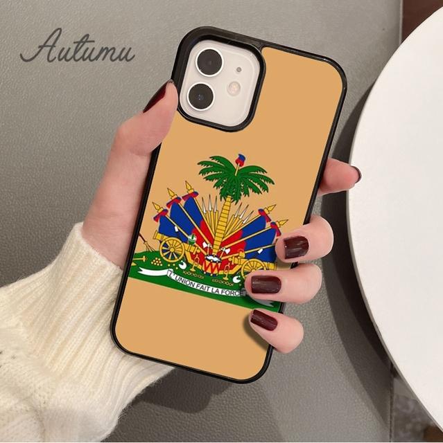 Haiti Haitian Flag Phone Case for iPhone 11 12 13 14 Pro Max mini X XR XS SE 2020 5s 6S 7 8 Plus Samsung Galaxy S21 S22 shell