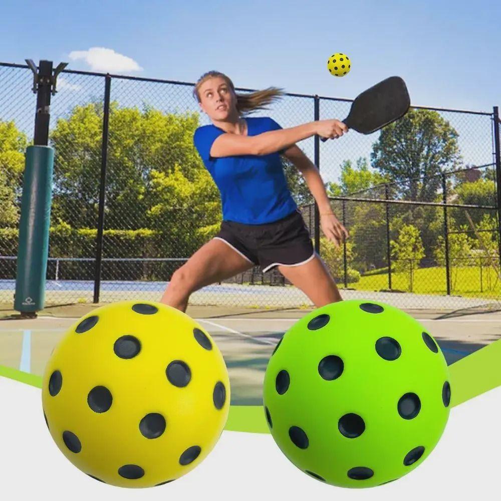 PU Foam Pickleball Training Balls High Bounce Quiet Pickleball Balls Indoor Entertainment