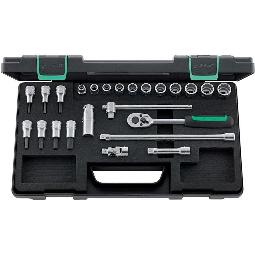 

STAHLWILLE Square Socket Wrench Set with 24-Piece 3/8 Case, 45/49/19/5KN