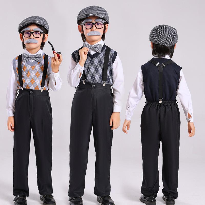 Elderly Childrens Day Cosplay Costume Stage Performance Halloween Fashion Party